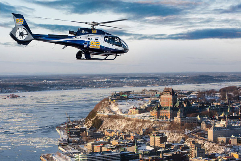 Vistas do passeio de helicóptero em Montreal Vistas do passeio de helicóptero em Montreal