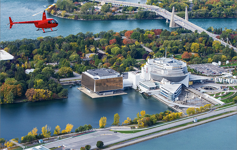 Pontos turísticos do passeio de helicóptero em Montreal Pontos turísticos do passeio de helicóptero em Montreal
